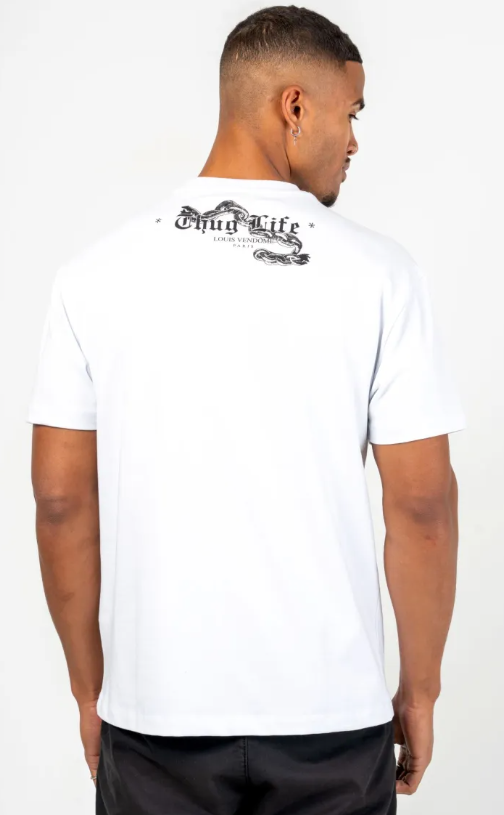Louis Vendome T-Shirt - Angry Dogs Thug Life - White  - LV69