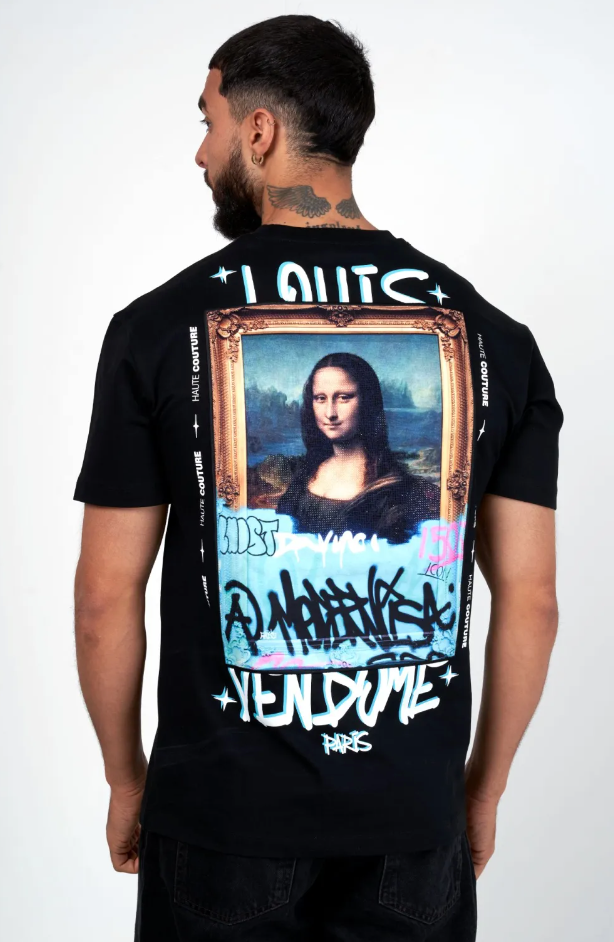Louis Vendome T-Shirt - Mona Lisa - Black - LV-77