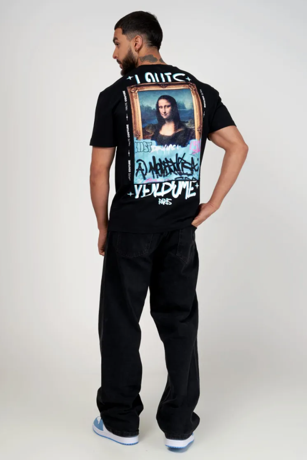 Louis Vendome T-Shirt - Mona Lisa - Black - LV-77