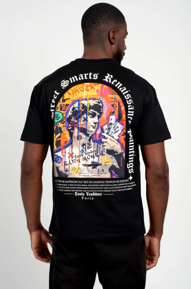 Louis Vendome T-Shirt - Renaissance - Black - LV-52