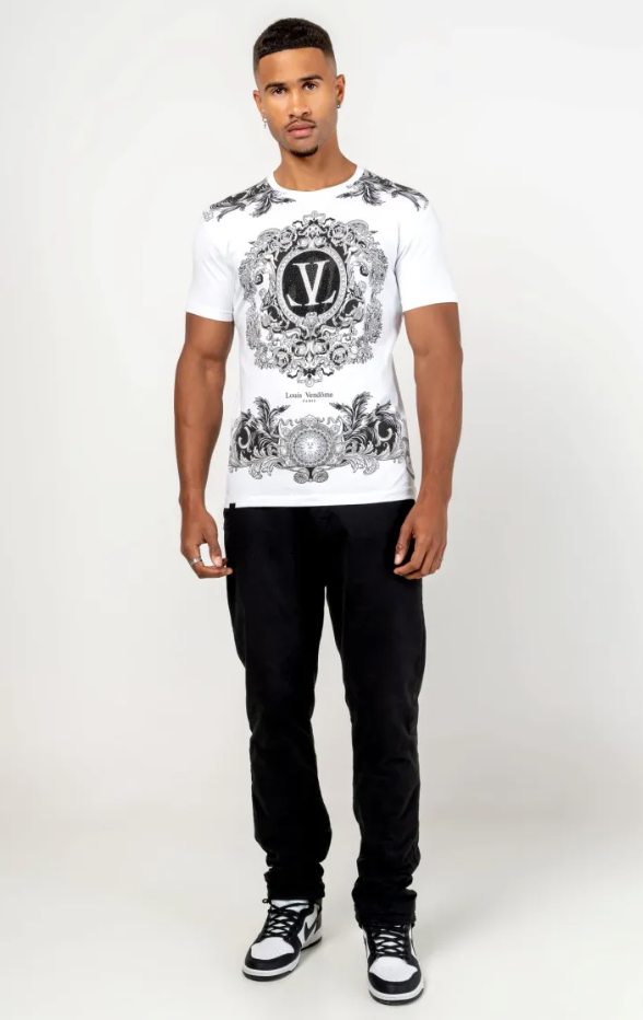 Louis Vendome T-Shirt - Baroque Inspiration - White - LV-72
