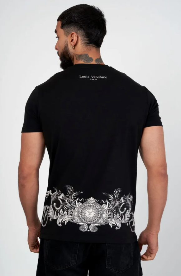 Louis Vendome T-Shirt - Baroque Inspiration - Black - LV-72