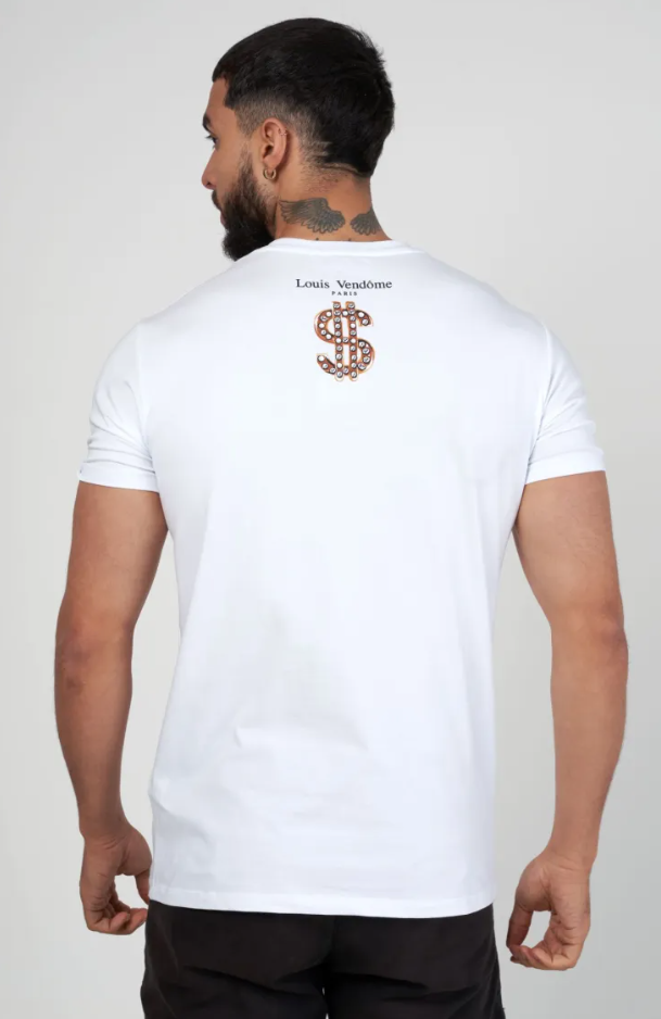 Louis Vendome T-Shirt - Make Money Not Friends - White - LV-78