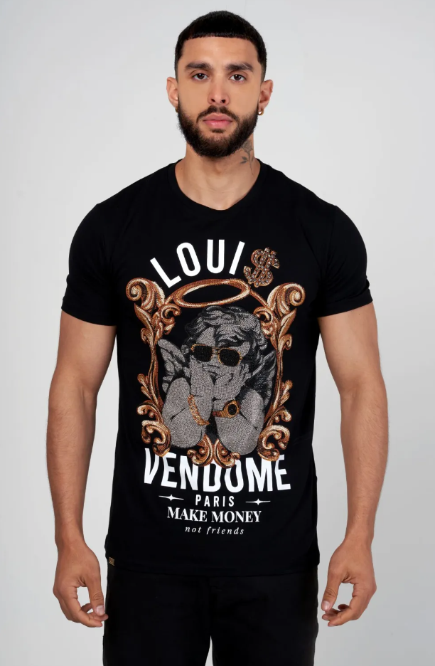 Louis Vendome T-Shirt - Make Money Not Friends - Black - LV-78