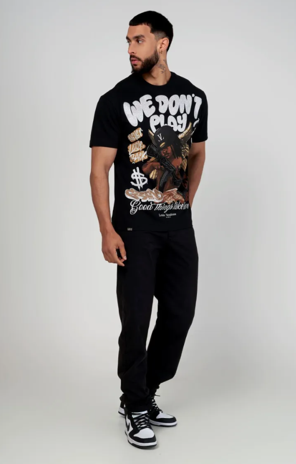 Louis Vendome T-Shirt - We Don't Play - Black - LV-75