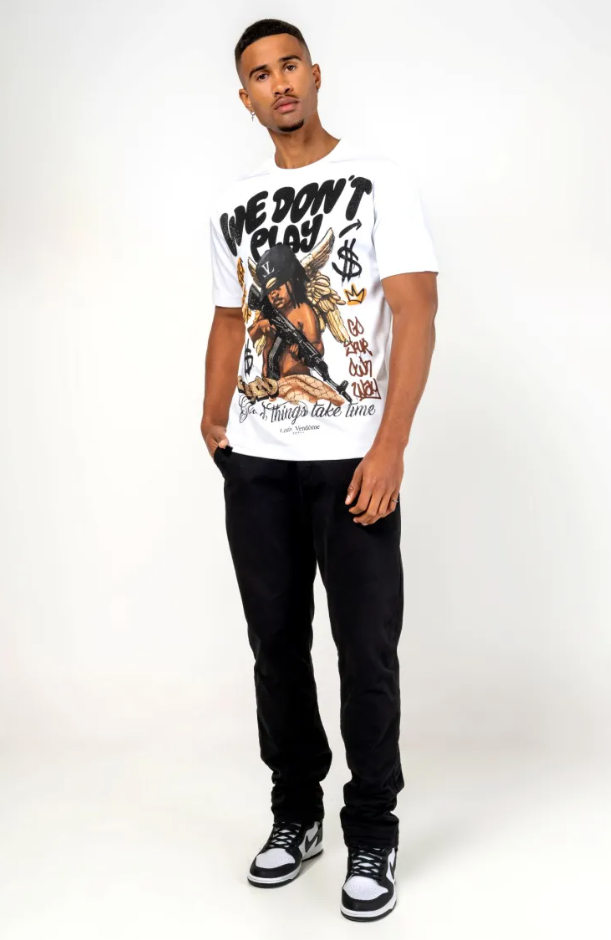 Louis Vendome T-Shirt - We Don't Play - White - LV-75