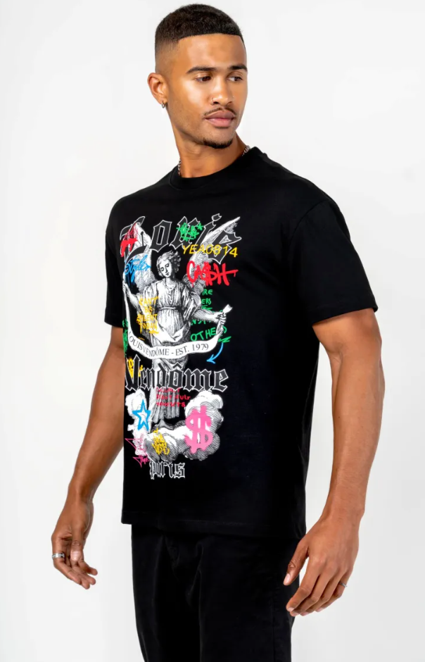 Louis Vendome T-Shirt - Angel - Black - LV-68