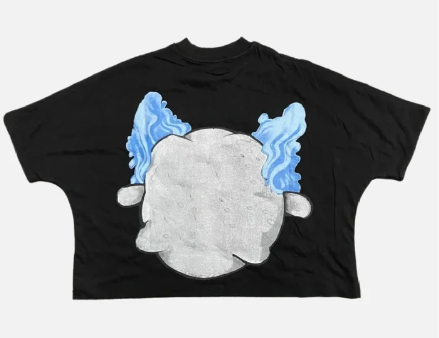 Billionaire Studio T-Shirt - Bloo Frown Face Tee - Black - BSTWTB