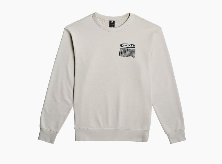 G-Star Sweater - Looper Sweat O UB - Whitebait - D26278