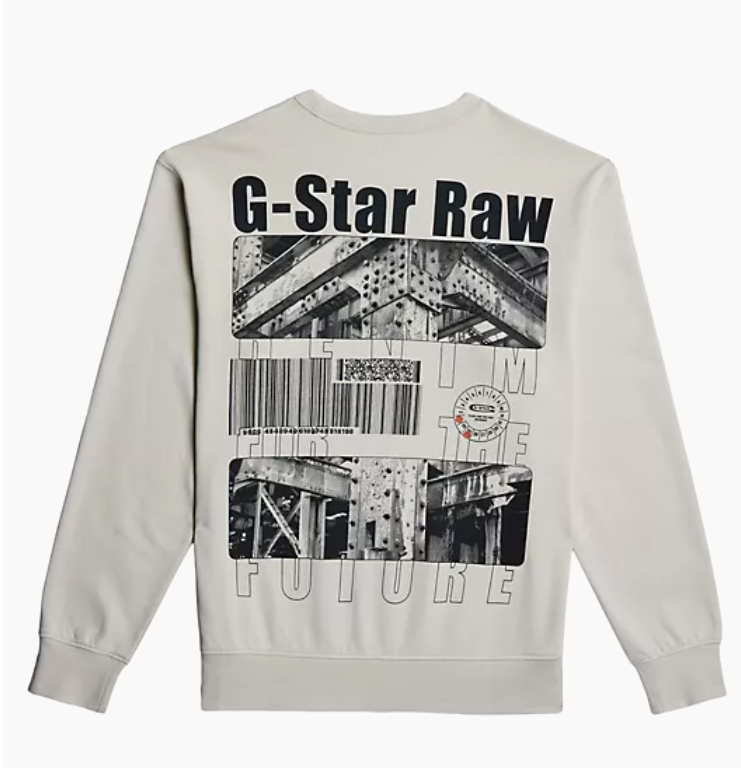 G-Star Sweater - Looper Sweat O UB - Whitebait - D26278