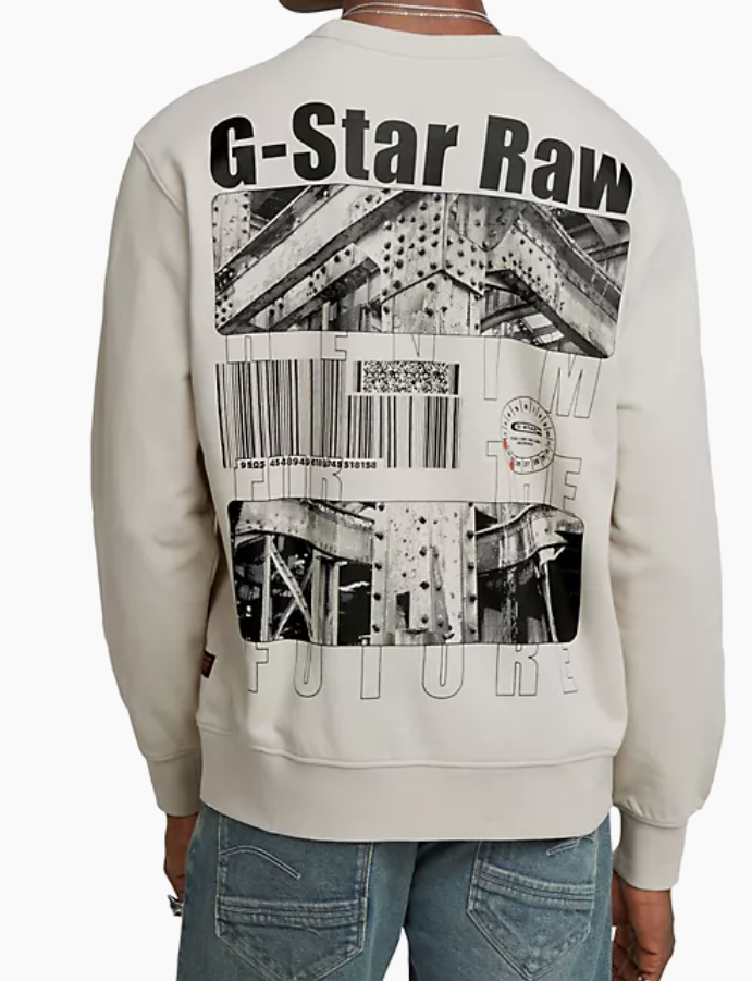 G-Star Sweater - Looper Sweat O UB - Whitebait - D26278