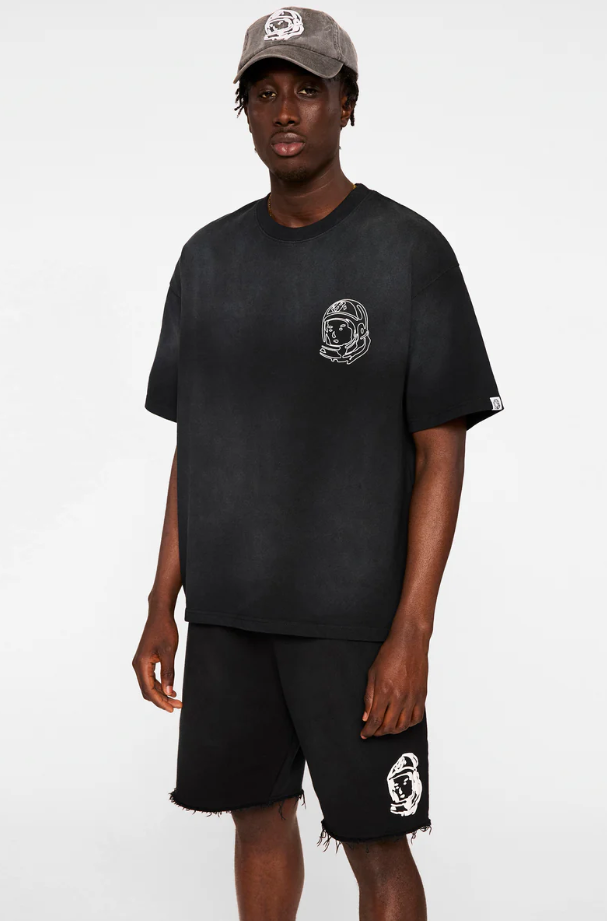 Billionaire Boys Club T-Shirt - BB Faded Helmet SS Knit - Black - 851-3307