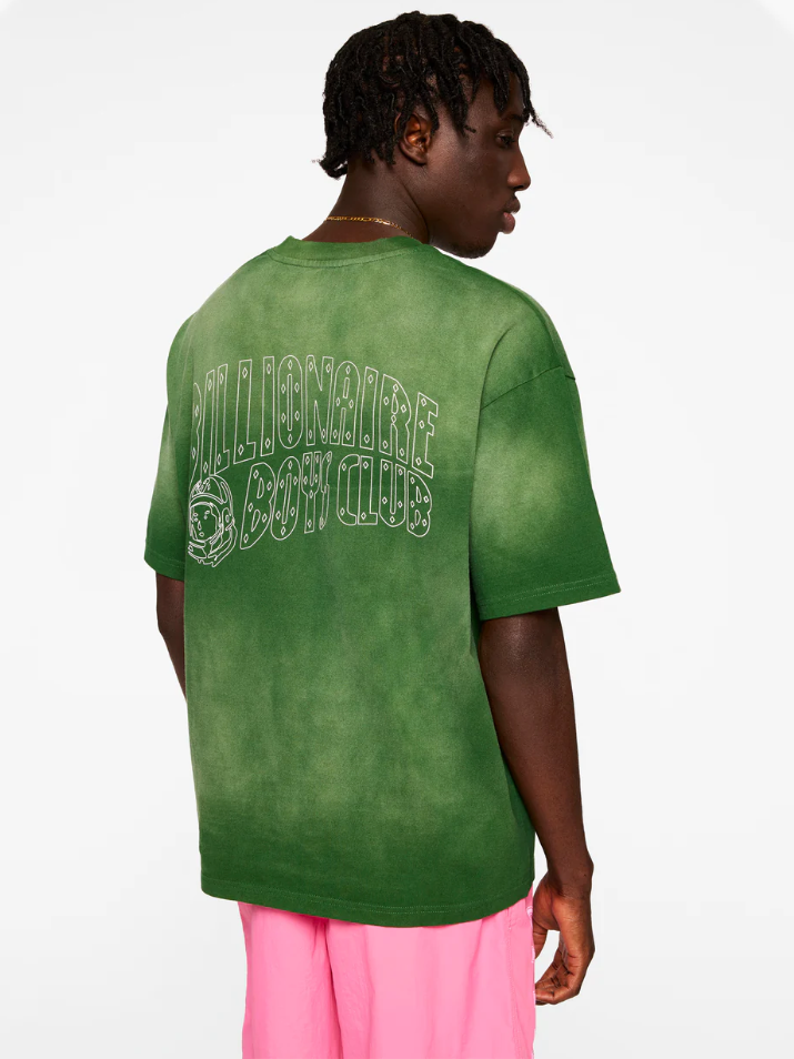 Billionaire Boys Club T-Shirt - BB Faded Helmet SS Knit - Eden - 851-3307