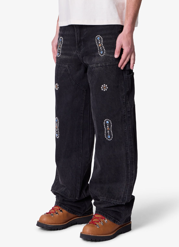 MNML Jeans - Double Western Jewel Denim - Washed Black - V734-M2024-D275