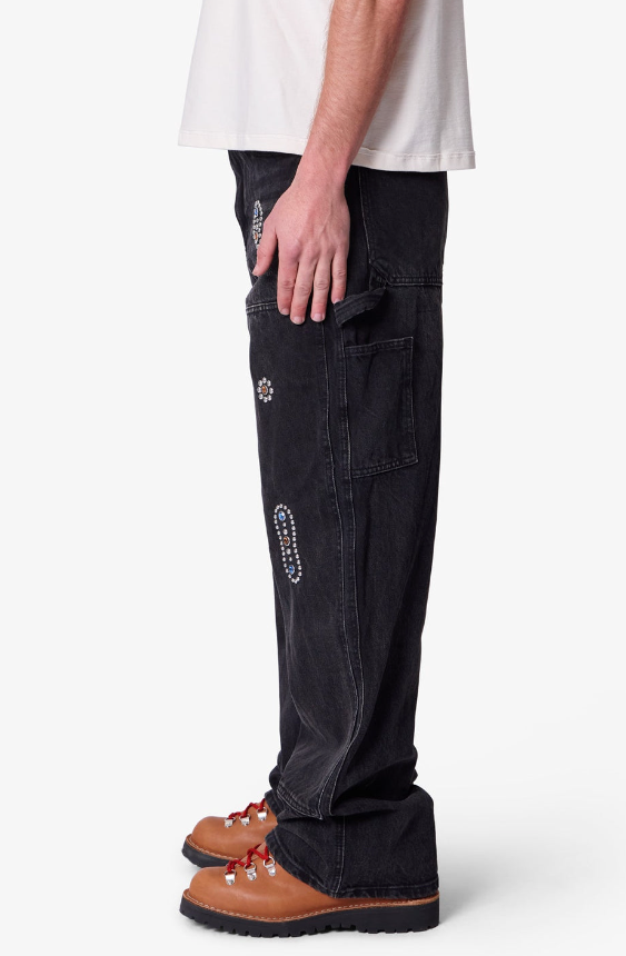 MNML Jeans - Double Western Jewel Denim - Washed Black - V734-M2024-D275