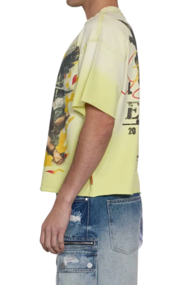 First Row T-Shirt - Eternal Myths Angelic Revelation Crop  - Yellow  - FRM3015A