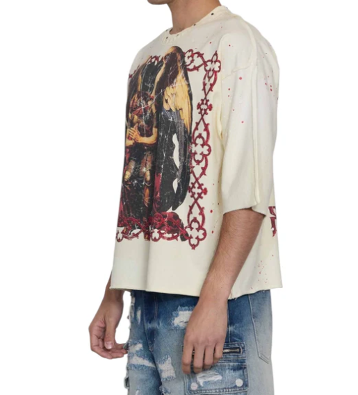 First Row T-Shirt - Eternal Myths Angel Knight Crop - Cream - FRM1007A