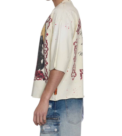 First Row T-Shirt - Eternal Myths Angel Knight Crop - Cream - FRM1007A