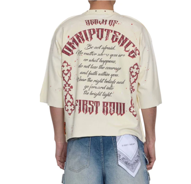 First Row T-Shirt - Eternal Myths Angel Knight Crop - Cream - FRM1007A