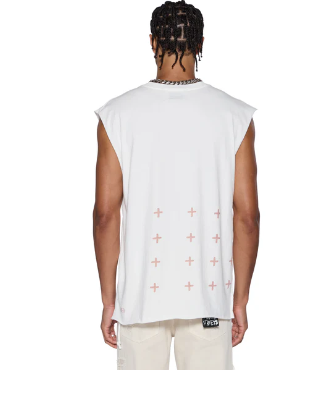 Ksubi T-Shirt - Paradiso Cut Off Tee - Vintage White - MPF25TA002