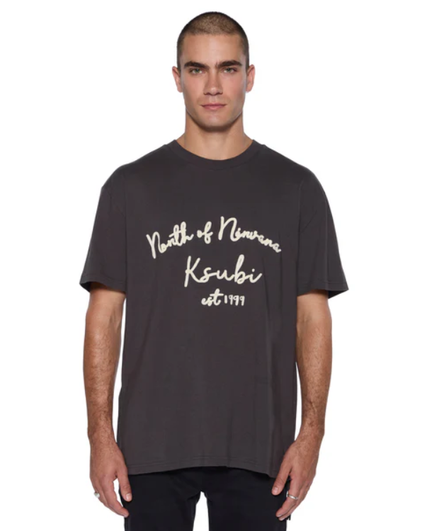 Ksubi T-Shirt - Salud Biggie SS Tee - Fadded Black - MPF25TE017