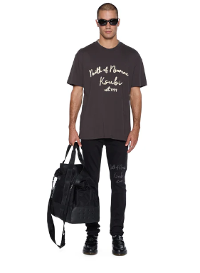 Ksubi T-Shirt - Salud Biggie SS Tee - Fadded Black - MPF25TE017