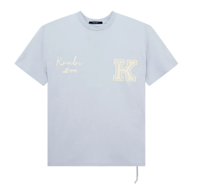 Ksubi T-Shirt - Salud Biggie SS Tee - Blue Mist - MPF25TE018