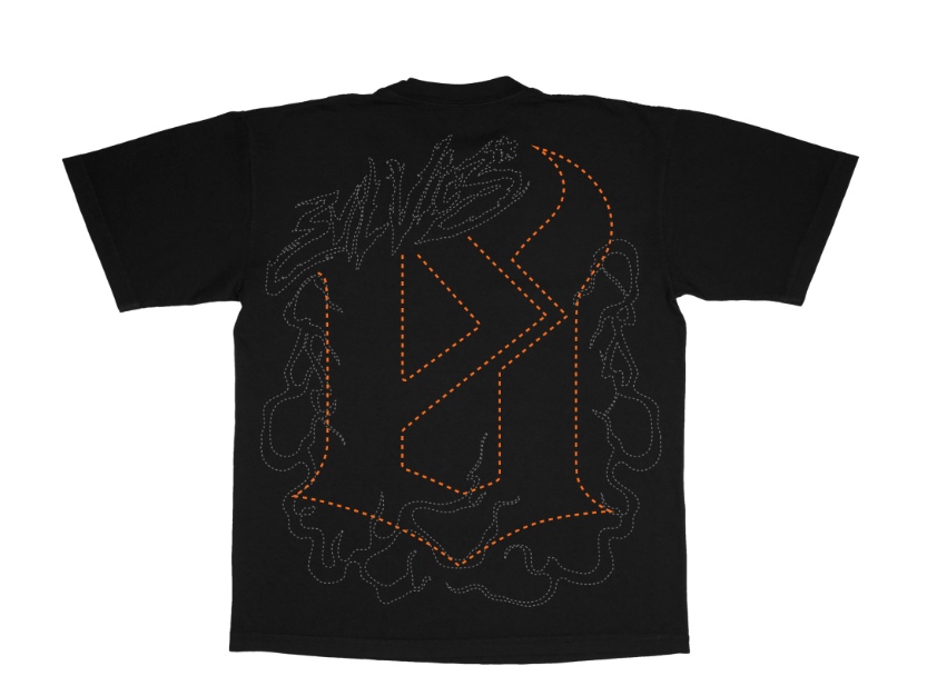 Evil Vice Short Set - Thread Flame Skull - Black - EVSSTB1