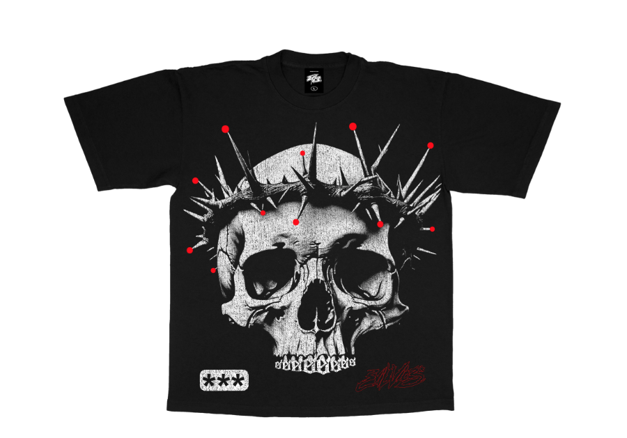 Evil Vice Short Set - Thorn Skull - Black - EVSSTSB2