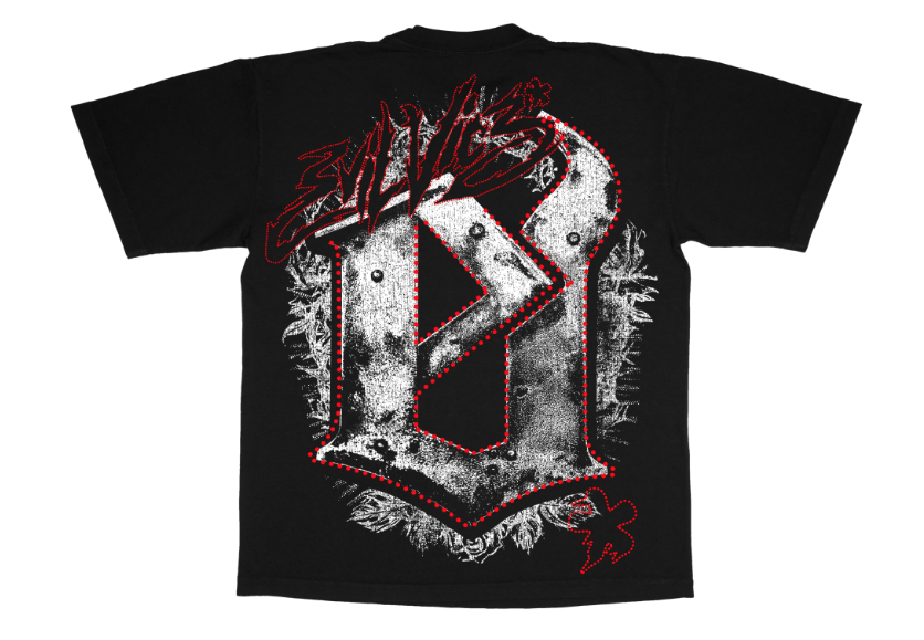 Evil Vice Short Set - Thorn Skull - Black - EVSSTSB2