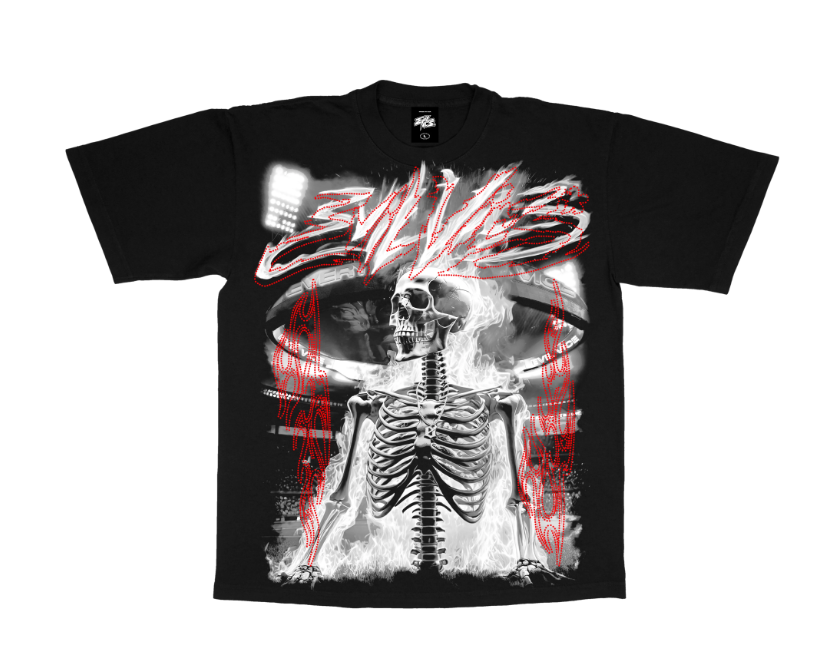 Evil Vice T-Shirt - Arena Flame - Black - EVTSAFB2