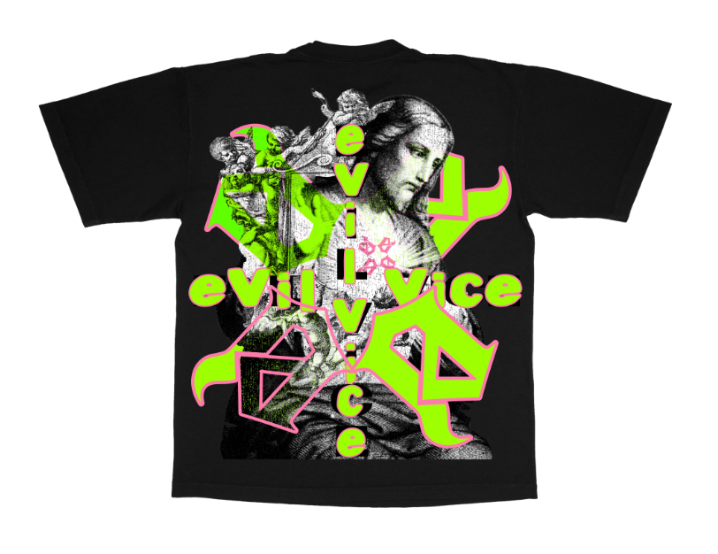 Evil Vice T-Shirt - Evil Glory - Black - EVTSEGB5