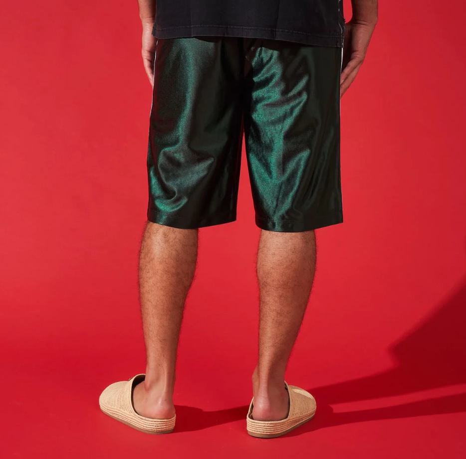Duaa Shorts - Focus Green Stone Track Short - Green