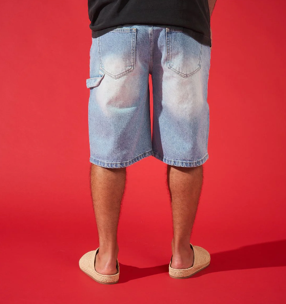 Duaa Shorts - Reward Ice Stone Denim Short - Blue