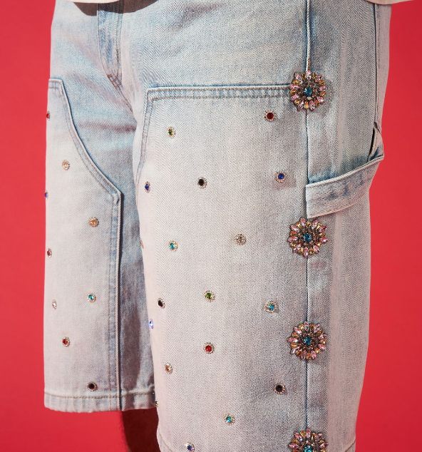 Duaa Shorts - Impressive Carpenter Stone Short - Blue