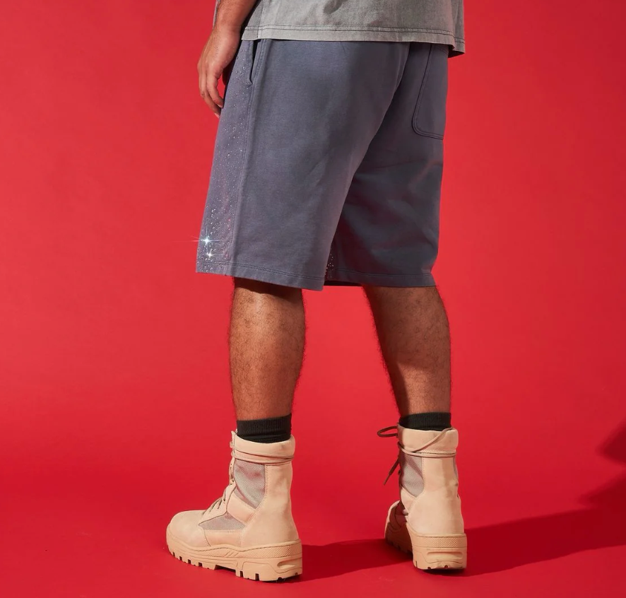 Duaa Shorts - Success Navy Stone Sweat Short - Navy