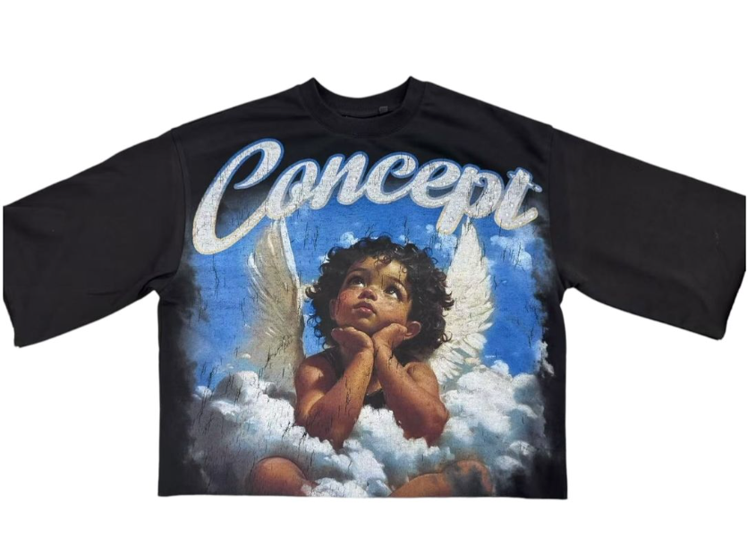 Concept T-Shirt - Angel 1 - Black - CRT_001