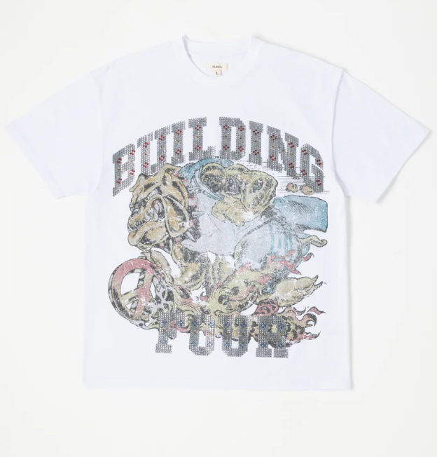 BLDG4. T-Shirt - Bulldog SS Knit - Bleach White - C51-4303