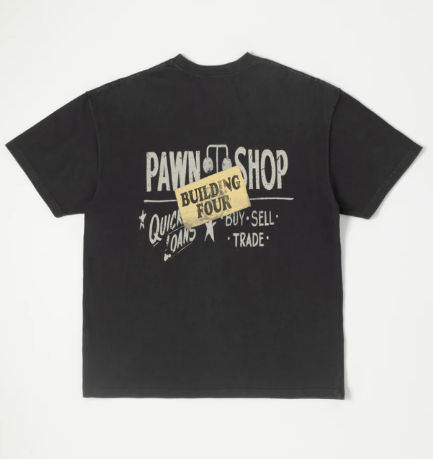 BLDG4. T-Shirt - Stray SS Knit - Charcoal Art - C51-4307