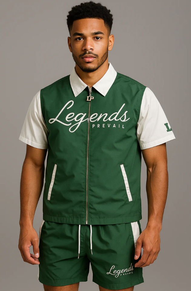 Legends Prevail - Short Set - Wind Breaker - Green\White