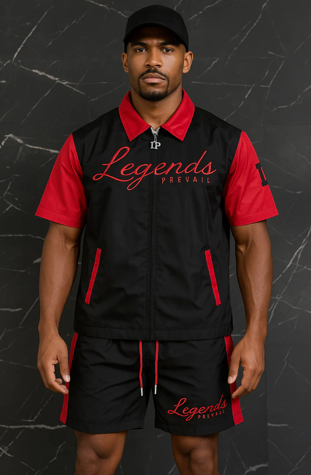 Legends Previal - Short Set - Wind Breaker - Red\Black