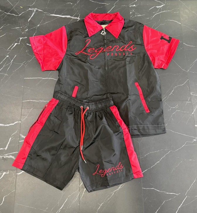 Legends Previal - Short Set - Wind Breaker - Red\Black