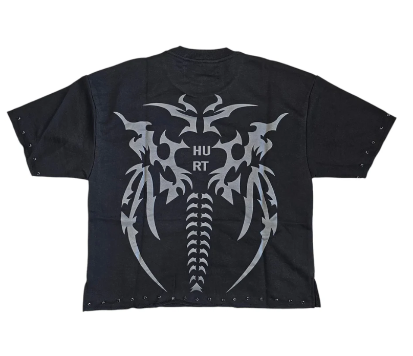 Bkys T-Shirt - Hurt Cropped - Black - T1285