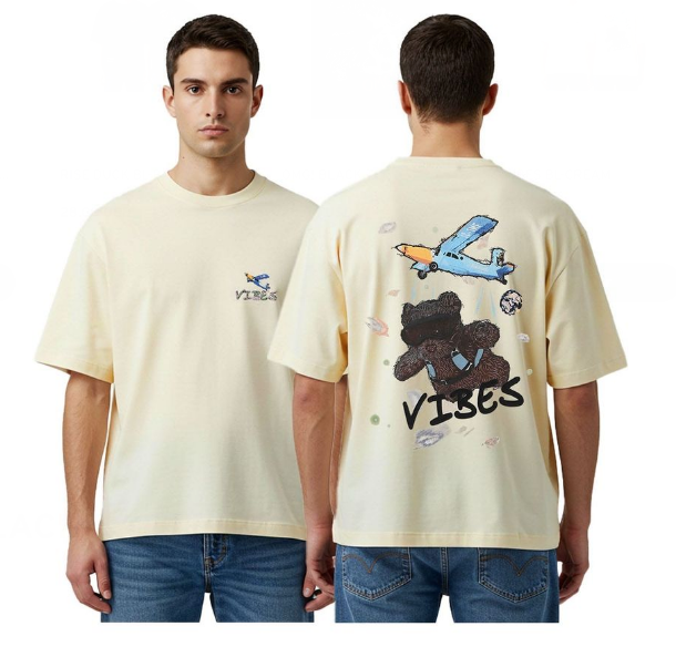 Black Label T-Shirt - VIBES - Cream - 507
