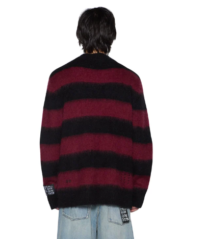 Ksubi Sweater - Rugged Mohair Knit Crewneck Ox - Multi - MFA25KW001