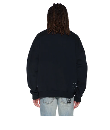 Ksubi Sweater - Plated Ekcess Crewneck - Jet Black - MFA25FL011