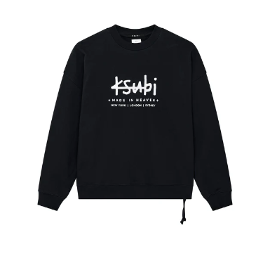 Ksubi Sweater - Plated Ekcess Crewneck - Jet Black - MFA25FL011
