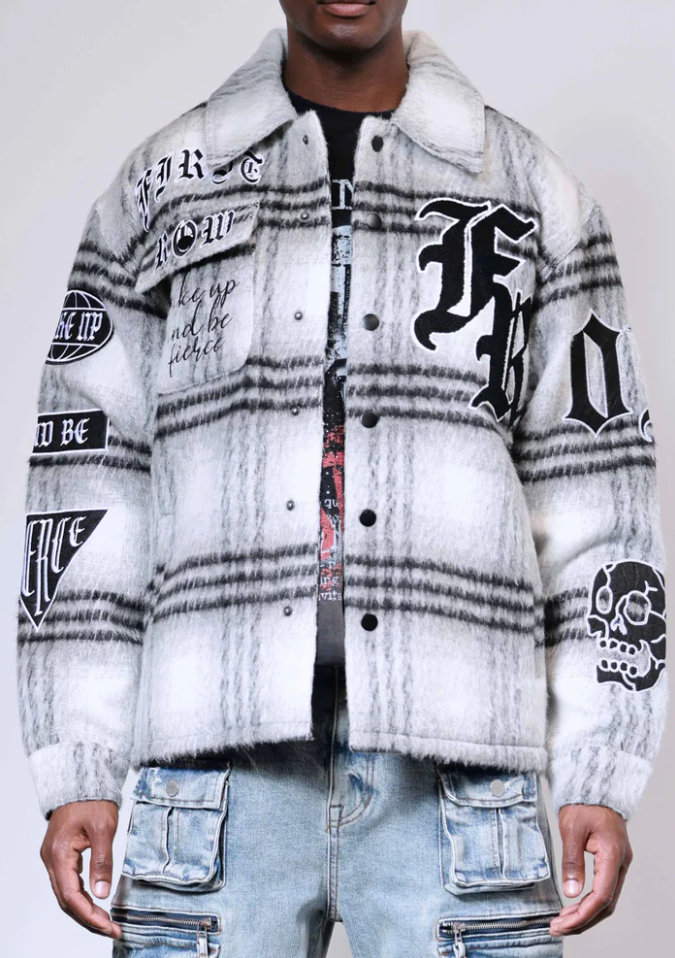 First Row Jacket - Wake Up And Be Fierce - Black - FRJ2099