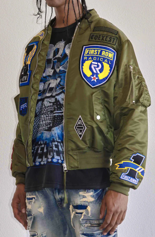 First Row Jacket - Force Multi Patch - Olive - FRJ4010A