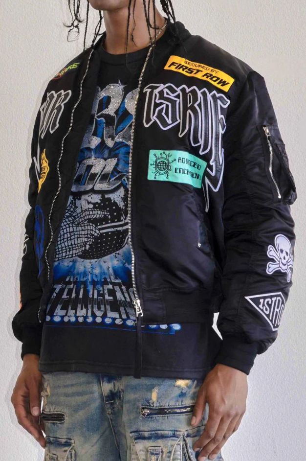 First Row Jacket - Force Multi Patch - Black - FRJ4012A